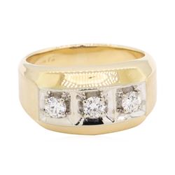 0.5 ctw Diamond Ring -14KT Yellow And White Gold