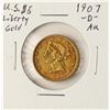 Image 1 : 1907-D $5 Liberty Head Half Eagle Gold Coin
