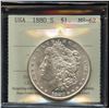 Image 2 : 1880 S USA Silver Dollar
