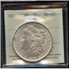 Image 2 : 1889 USA Silver Dollar