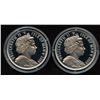 Image 2 : Pobjoy Mint Pair of Isle of Man Sterling Silver Proof Crowns