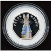 Image 1 : Great Britain Peter Rabbit 50 Pence Coloured Silver Coin