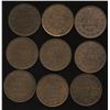 Image 2 : Lot of 9 Large Cents
