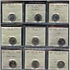 Image 1 : ICCS Graded Five Cents - Lot of 9