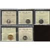 Image 1 : Lot of 5 ICCS Graded Coins