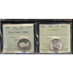 Lot of 2 - ICCS Graded Twenty-Five Cents