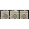 Image 1 : Lot of 3 - ICCS Graded Fifty Cents