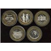 Image 2 : Lot of 5 Las Vegas Limited Edition Gaming Medallions