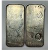 Image 2 : Serial Numbered JM Refining Vintage 20 oz 999+ Fine Silver Bars - Lot of 2