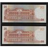Image 2 : 2009 PHILIPPINES 20 Pesos - Lot of 2 Solid Serial #'s Arroyo Tetangco