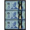 Image 2 : Bank of Canada $5 - Lot of 3 Polymer Radars