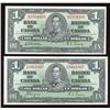 Image 1 : Bank of Canada $1, 1937 - Lot of 2