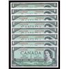 Image 1 : Bank of Canada $1, 1954 - Lot of 8 Replacement Notes