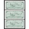 Image 2 : Bank of Canada $1, 1954 - Lot of 3 Replacement Notes