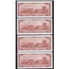 Image 2 : 1954 Bank of Canada $2 Replacements - Lot of 4 Notes