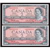 Image 1 : 1954 Bank of Canada $2 Replacements - Lot of 2 Notes