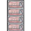 Image 1 : Bank of Canada $2, 1954 - Lot of 4 Consecutive Replacement Notes