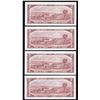 Image 2 : Bank of Canada $2, 1954 - Lot of 4 Consecutive Replacement Notes