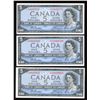 Image 1 : Bank of Canada $5, 1954 - Lot of 3 Replacement Notes