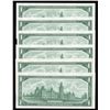 Image 2 : Bank of Canada $1, 1967 - Lot of 6 Replacement Notes