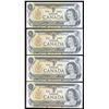 Image 1 : Bank of Canada $1, 1973 - Lot of 4 Consecutive Replacement Note Pairs