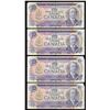 Image 1 : Bank of Canada $10, 1971 EEP Prefix - Lot of 4
