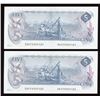 Image 2 : Bank of Canada $5, 1979 - Lot of 2 Consecutive Notes