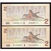 Image 1 : Bank of Canada $2, 1986 Changeover Lot of 2