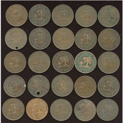 1871 Prince Edward Island One Cent - Lot of 25 Coins