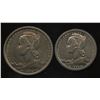 Image 1 : St. Pierre et Miquelon.  1940 1 Franc and 2 Franc patterns.