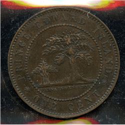 1871 PEI Victoria Large Cent - Upset Dies
