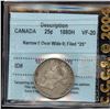Image 2 : 1880H Twenty-Five Cents