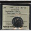 Image 2 : 1999 Twenty-Five Cents September Mule