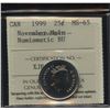 Image 2 : 1999 Twenty-Five Cents November Mule