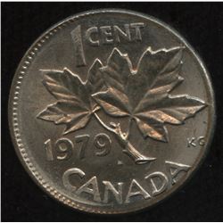 1979 One Cent Struck on Barbados Ten Cent Planchet