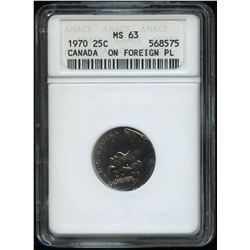 1970 Canada Twenty-Five Cents on Foreign Planchet