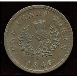 Br. 873, 1840 Nova Scotia Penny