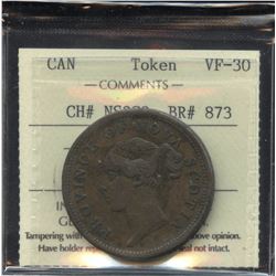 Br. 873, Province of Nova Scotia One Penny, 1840