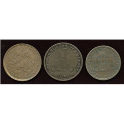 Trio of Nova Scotia Tokens: Br. 876, 881, 883.