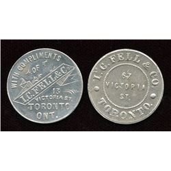 Ontario - Br. 844, 845. Lot of two I.C. Fell Tokens.