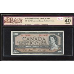 Bank of Canada $100, 1954 - 3 Digit Radar