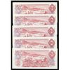 Image 2 : Bank of Canada $2 1974 - Lot of 5 Sequential Prefix Radars