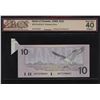 Image 1 : Bank of Canada $10, 1989 - Folding and Cutting Error