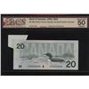 Image 1 : Bank of Canada $20, 1991 - Folding and Cutting Error