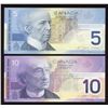 Image 1 : Bank of Canada $10, 2001 & Bank of Canada $5, 2002 Matched Radars