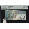 Image 1 : Bank of Canada $20, 2004 - Cutting Error