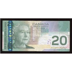 Bank of Canada $20, 2008 Error Offset Serial Number