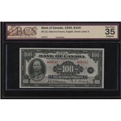 Bank of Canada $100, 1935