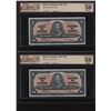 Image 1 : Bank of Canada $2, 1937 - Lot of 2 Consecutive Notes