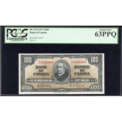 Bank of Canada $100, 1937